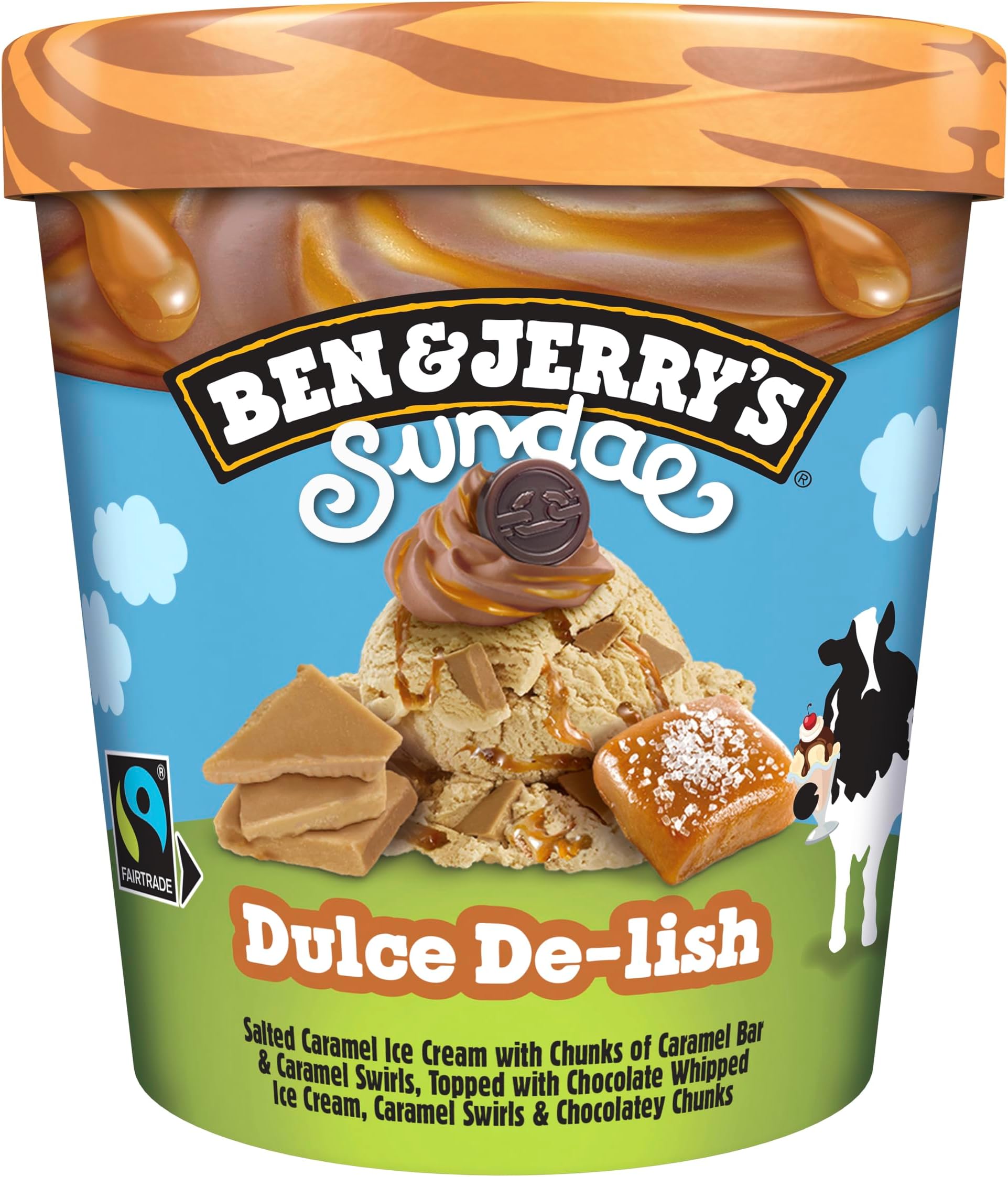 Ben & Jerry's Sundae Dulce De-Lish Ice Cream Tub Dessert 427ml