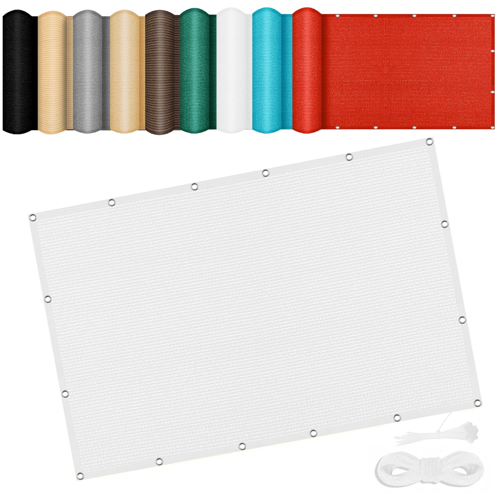 Voile d'ombrage toile ombrage auvent blanc en HDPE perforé