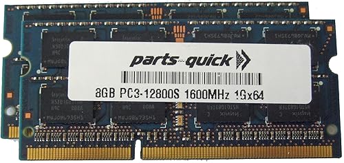 parts-quick Memoria compatible con iMac de 16 GB, 2 x 8 GB, 27 pulgadas, 3.2 GHz, Quad Core, Intel Core i5, finales de 2013, ME088LLA, 1600 MHz DDR3