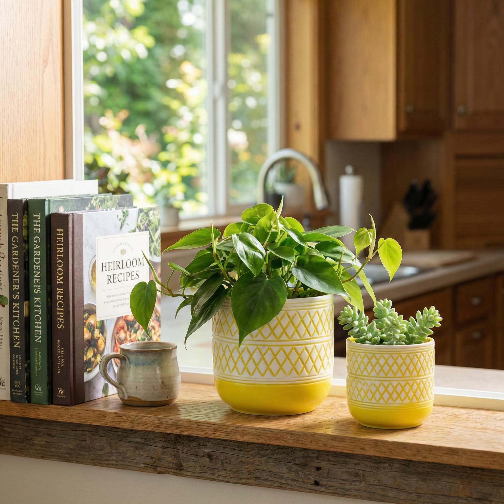 Amazon.co.jp: HERDUK 装飾セラミック植木鉢2個セット – 6&4.7インチ