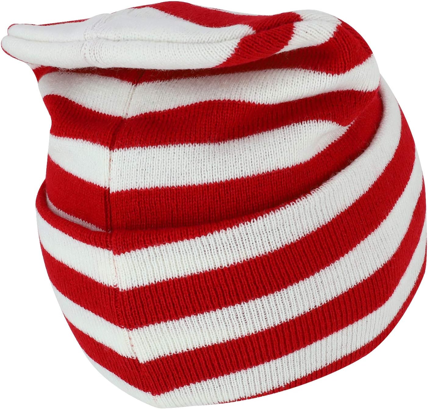 Armycrew Red White Stripe Long Cuff Beanie - Image 4