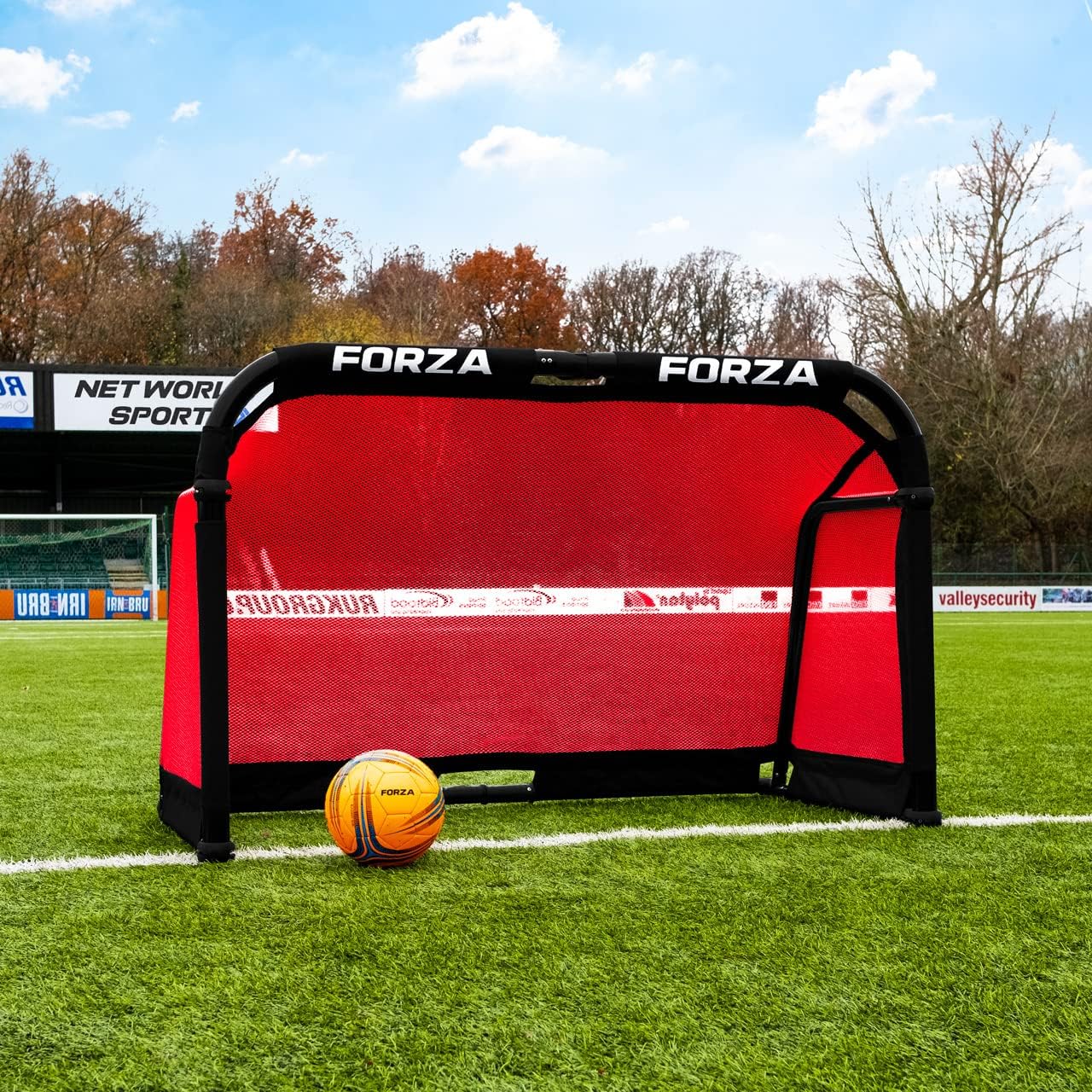 FORZA POD Goal - PRO ALU50 Folding Football Goal | Fold-Away & Freestanding Target Goals | Carry Bag Included - Multiple Sizes & Colours