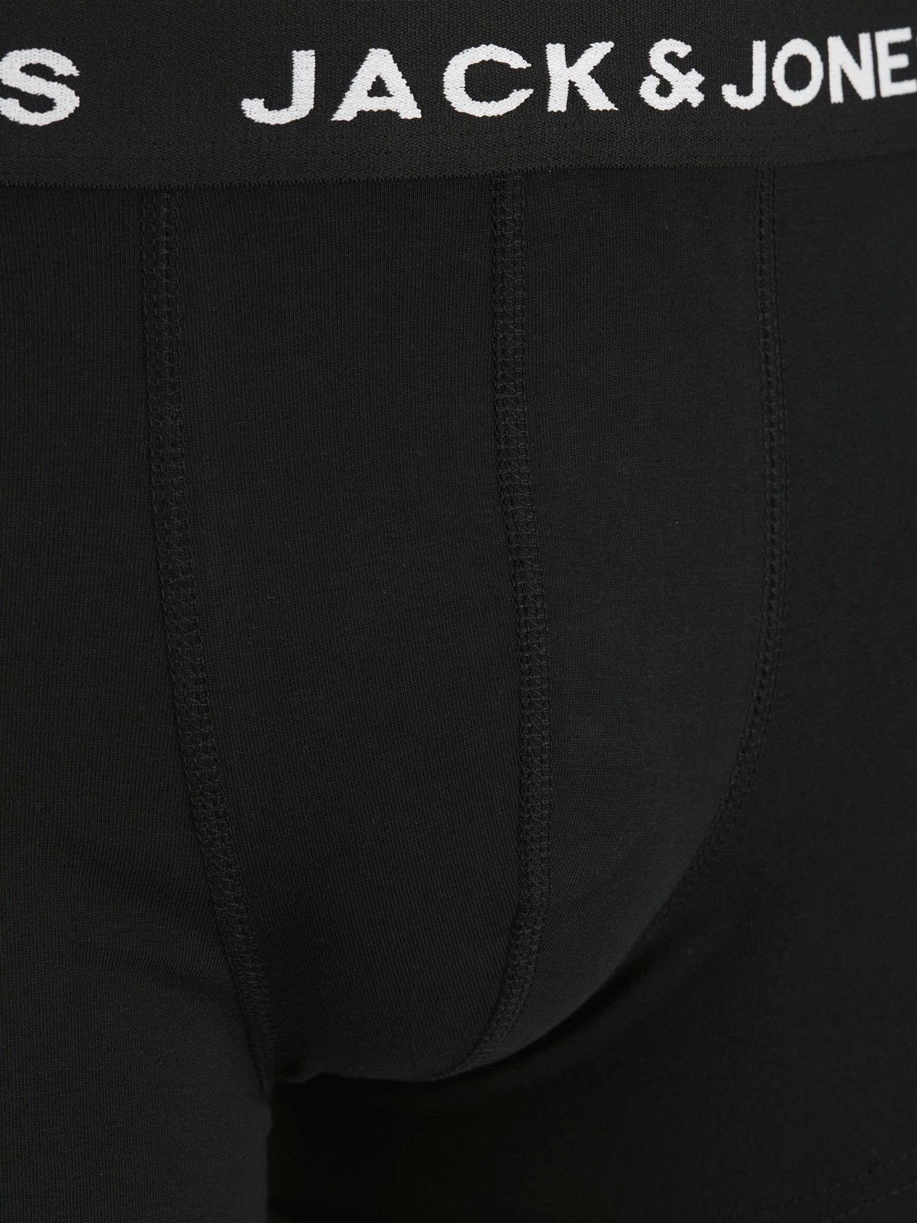 Jack & Jones Jachuey Męskie Obcisłe Bokserki, Czarny, L/ 7 Sztuki