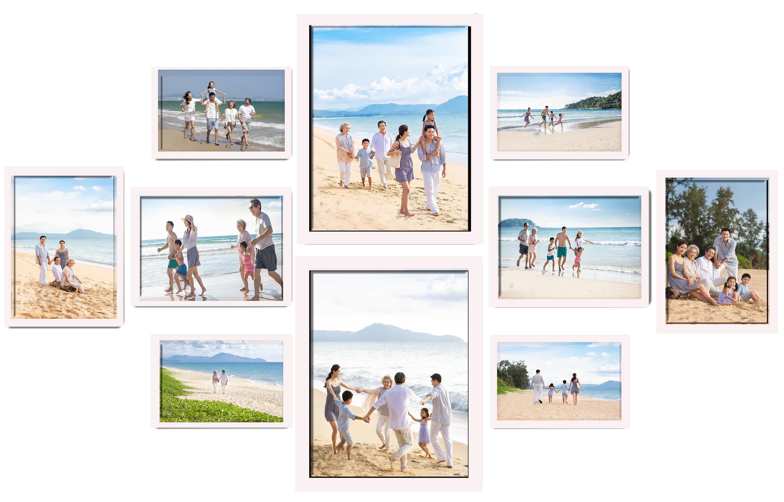 10Pcs Multi‑Size Photo Frames,Wall & Tabletop for Home Photo Collage Decor — image 1