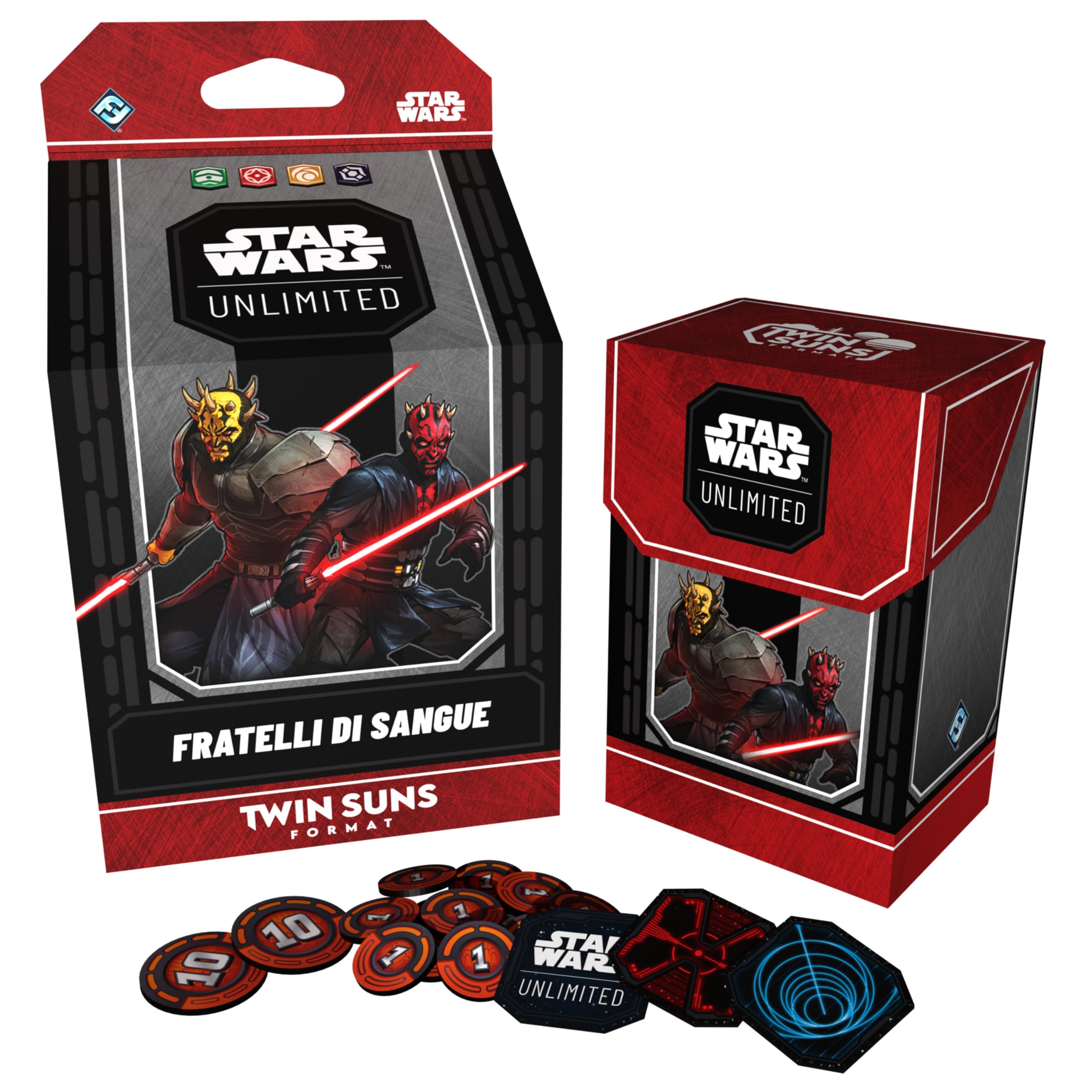 Asmodee – SWU TCG: TWIN SUNS DECK DISPLAY – Guerre dei Cloni