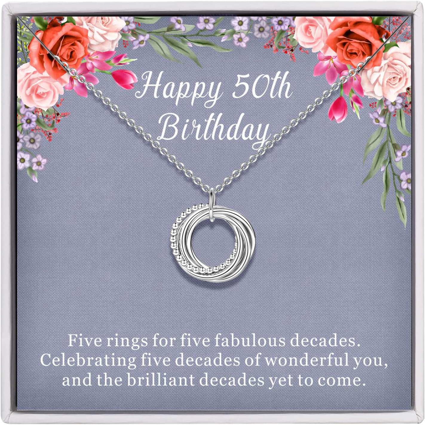 Birthday Gifts for Women, 30th 40th 50th 60th 70th 80th 90th Birthday Gifts for Women 925 Sterling Silver 3 4 5 6 7 8 9 Decades Birthday Gifts for Her Jewelry for Women