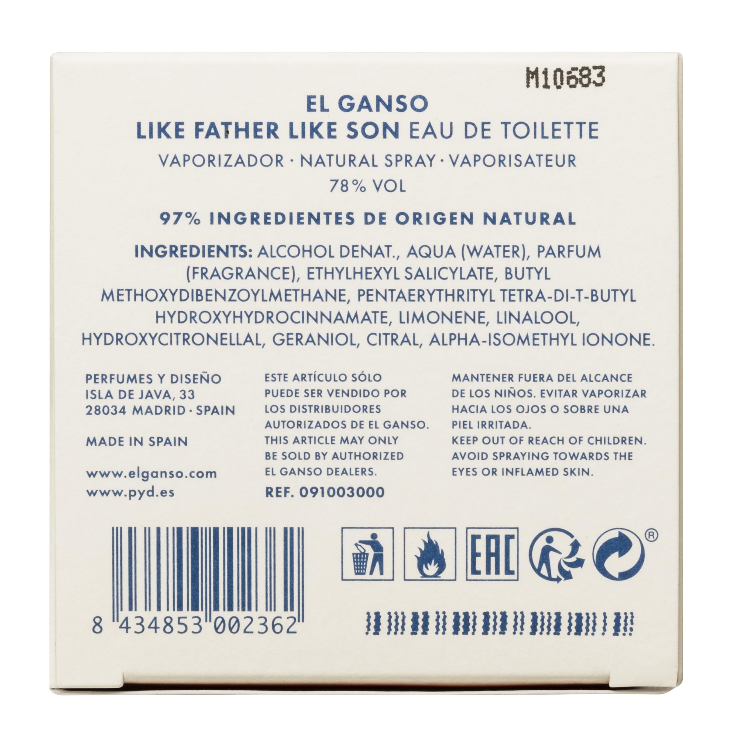 El Ganso Like Father Like Son, Eau de Toilette para Padres e Hijos, Fragancia Afrutada, 125ml con Vaporizador