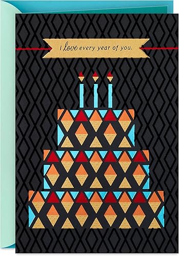 Hallmark Tarjeta de cumpleaños para marido, esposa, novio, novia (pastel de cumpleaños)