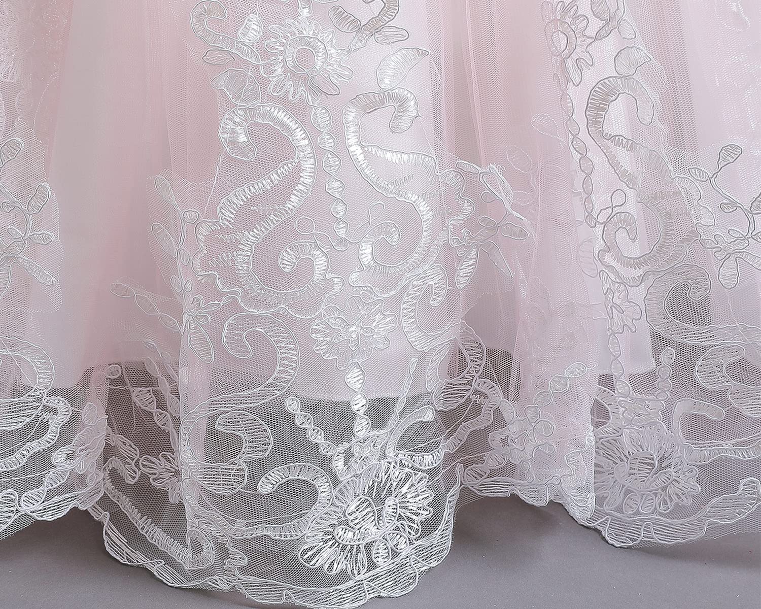 TTYAOVO Vestito da Principessa Bambina Ragazze Vestito Elegante Abiti da Sposa Tulle a Strati da Principessa