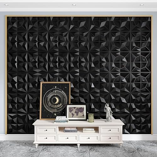 Miniatura 2 de MIX3D 3D Wall Panel, White Wall Panels for Interior Wall Decor, Pack of 12 Tiles 32 Sq Ft (PVC)