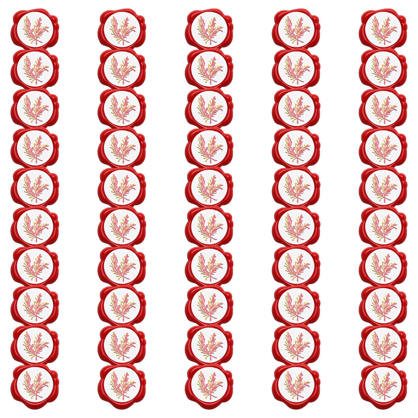 of 50 Heart Waxes Seal Sticker for Various Occasions Invites Card Decoration Envelope Seal
