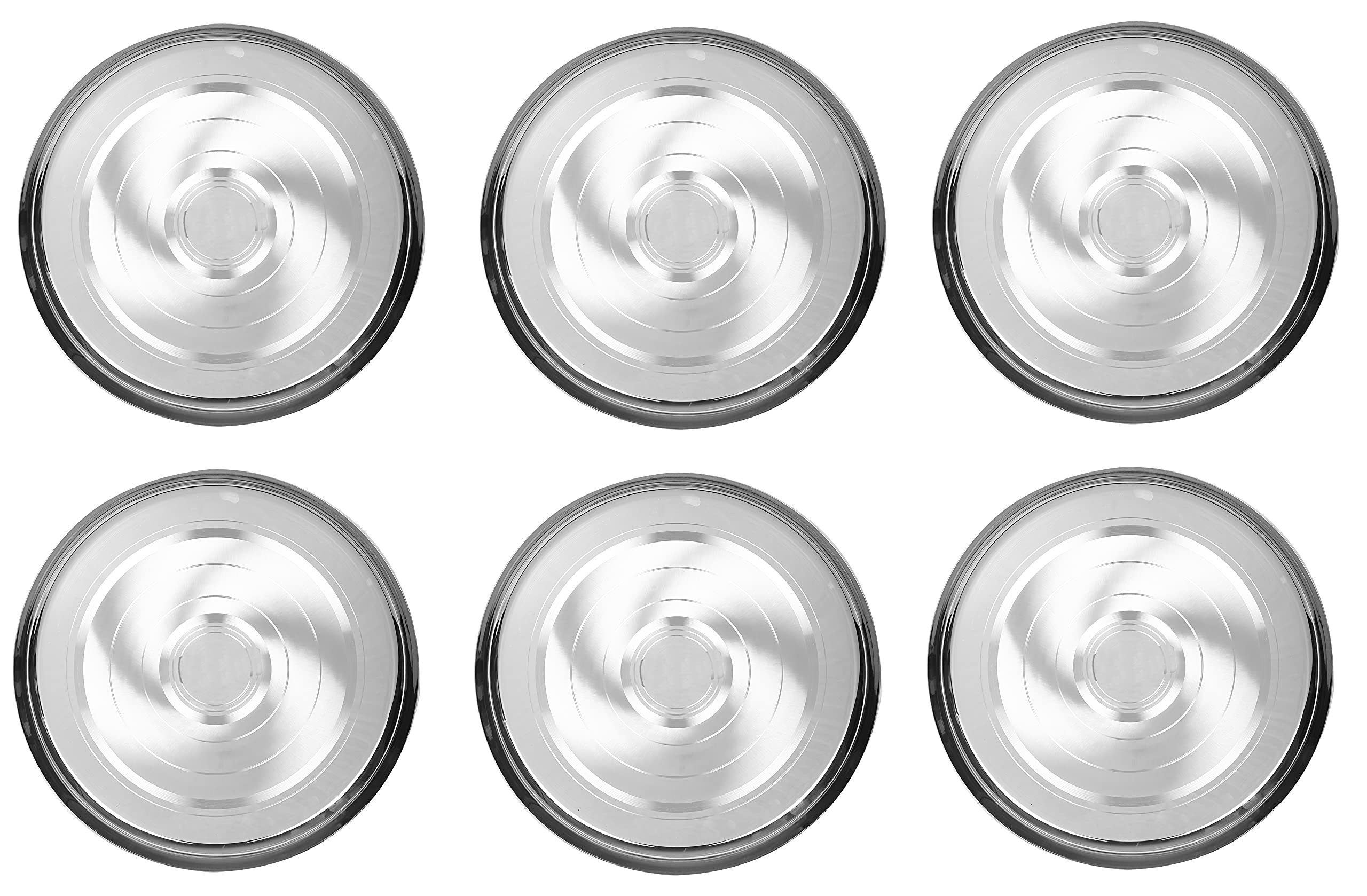 neelam Stainless Steel 14, 18 Gauge Diamond J.K Khumcha Thali, 33 cm, Set of 12, Perfect for Daily Use, Special Occasions, Durable Food Grade Material, Stylish Look, Ideal for Home & Restaurant 3