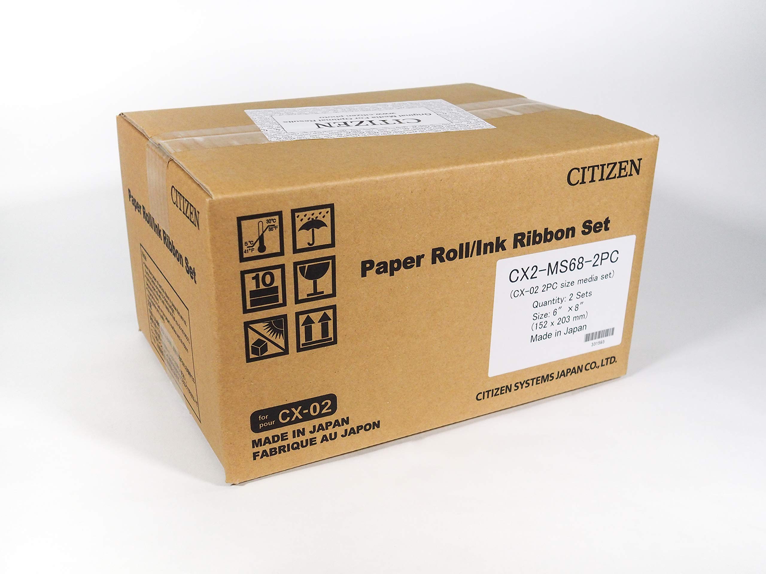 Citizen CX-02 Media Pack - 6x8 Paper Roll & Ink Ribbon Set (400