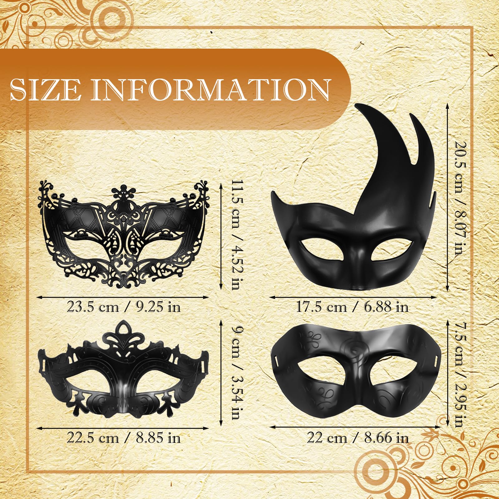 RWFMO 50 Pcs Masquerade Masks Bulk - Image 2