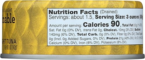 Miniatura 7 de SUSTAINABLE SEAS Trozos de atún ligero en agua, 5 onzas
