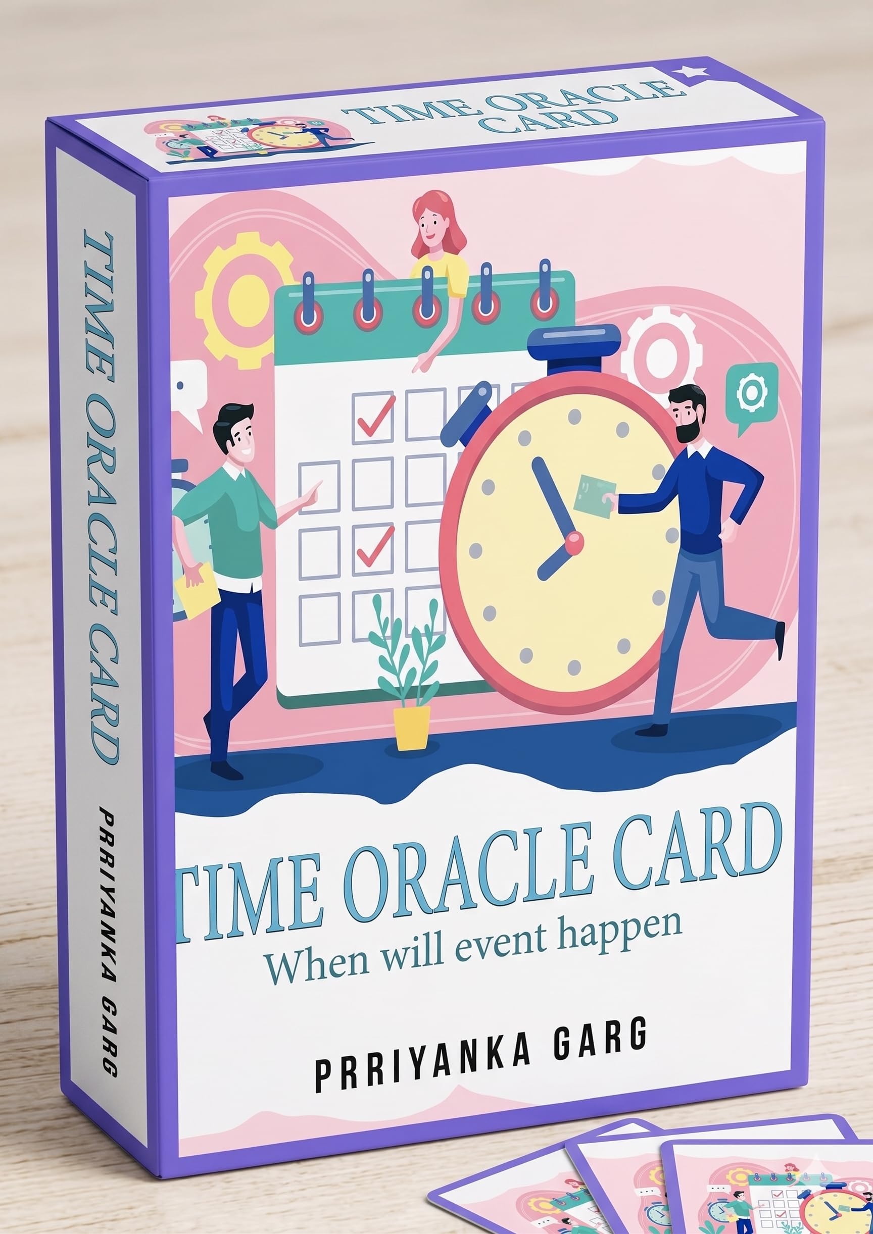 Essencio Tarot Timing Oracle Deck for time predictions Colorful with Vibrant Images - A 72 Full Color Cards 350 GSM, Easily shufflling, Good Finishing, Standard Tarot Size 14X7 cm-image-24