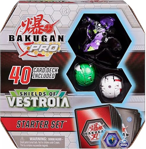 Bakugan Pro Shields of Vestroia - Juego de iniciación con criaturas transformadoras, para edades de 6 años en adelante (Darkus Eenoch)