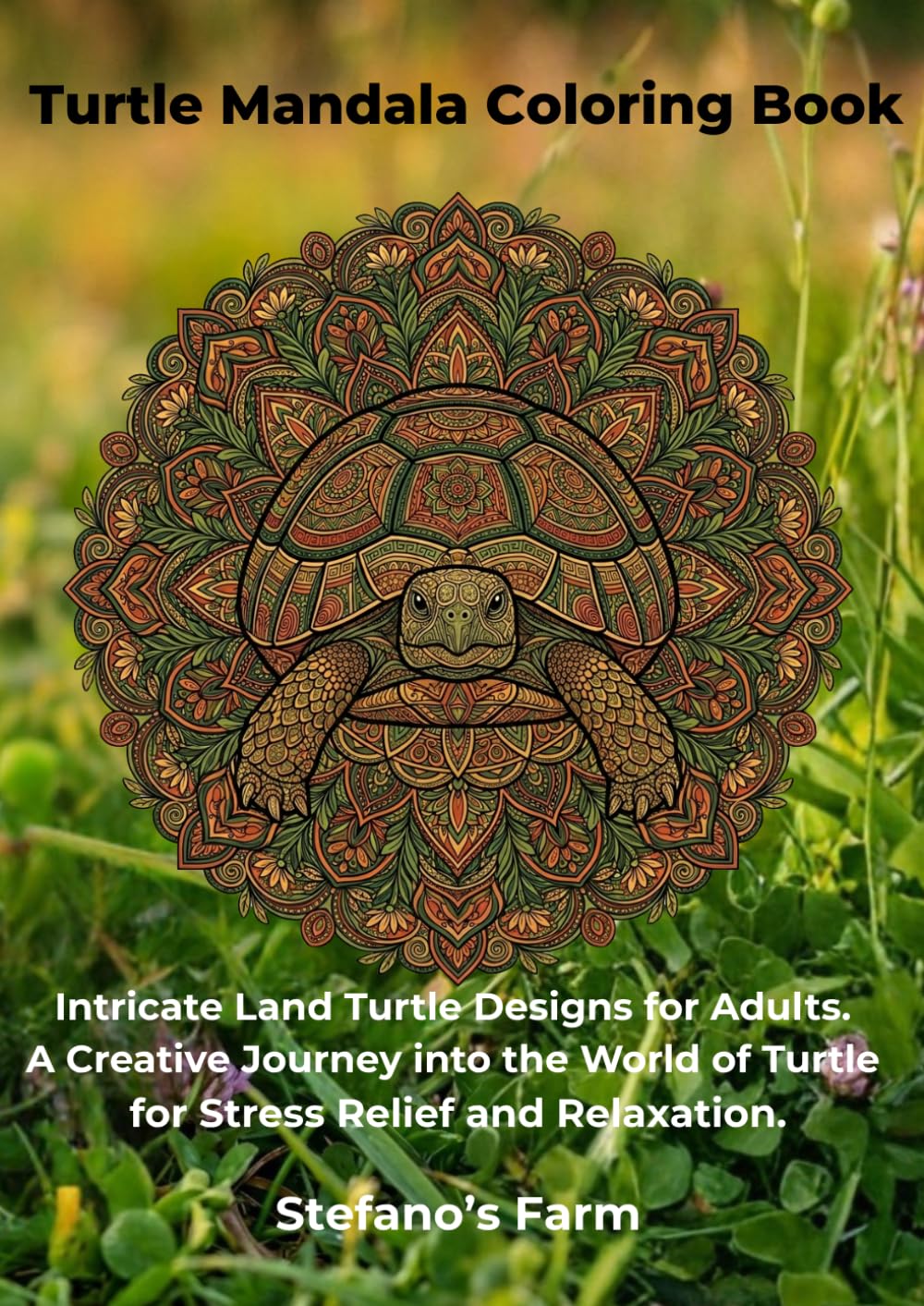 Turtle Mandala Coloring Book: Intricate Land Turtle Designs for Adults. A Creative Journey into the World of Turtles for Stress Relief and Relaxation.