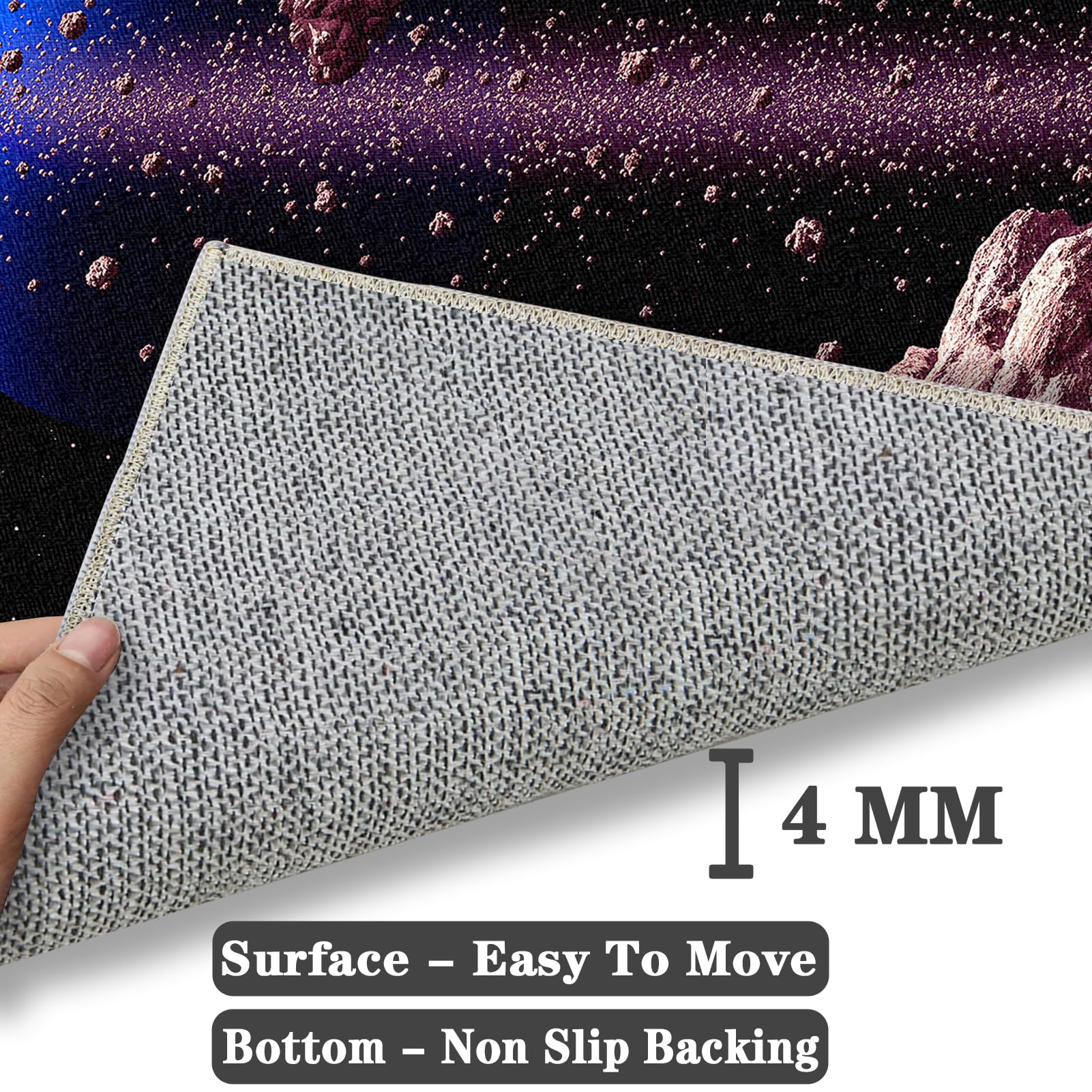Tapis Chaise Gaming Antidérapant Tapis Chaise de Bureau Tapis de Sol Gamer Tapis Protège-Sol pour Chaise de Bureau Tapis pour Fauteuil Gaming Tapis de Chaise pour Moquette et Parquet 100 x 120 cm