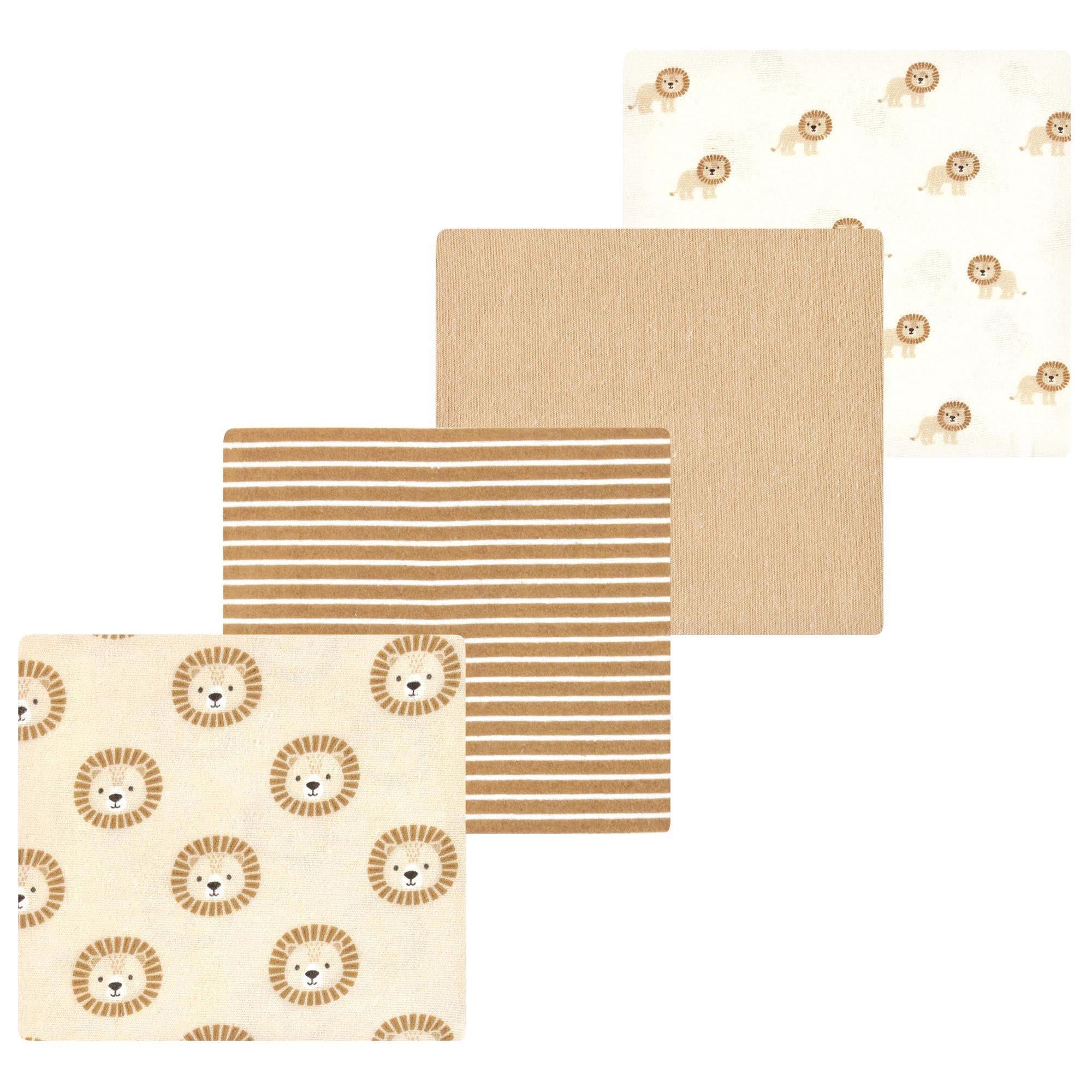 Luvable Friends Little Treasure Flannel Receiving Blankets 4pk