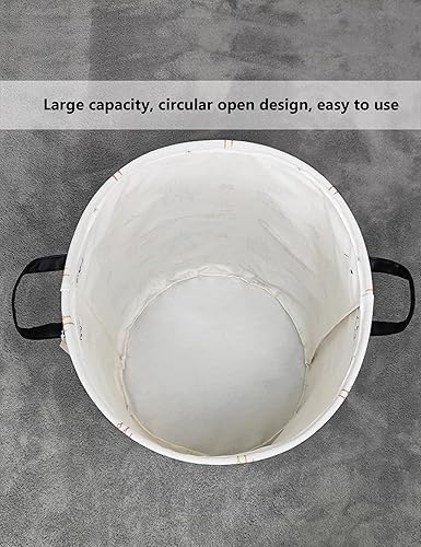 Miniatura 7 de QUEENLALA Cesta de almacenamiento grande, cesta de lavandería, baño, decoración del hogar, cesta de almacenamiento redonda plegable, para niños y