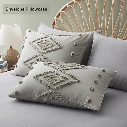 Miniatura 4 de Oli Anderson Juego de funda de edredón copetuda, tamaño individual, suave y ligero para todas las estaciones, juego de ropa de cama de 2 piezas con