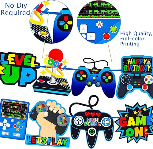 Miniatura 4 de 3 unidades de controlador de videojuegos, decoración de fiesta de video, decoración de cumpleaños para niños y niños, suministros de fiesta,