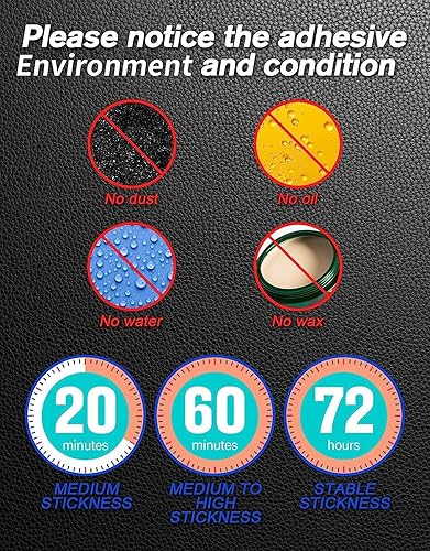 Miniatura 4 de Paquete de 2 soportes magnéticos para teléfono de automóvil, imán N52 súper fuerte, con 4 placas de metal, soporte de teléfono para teléfono