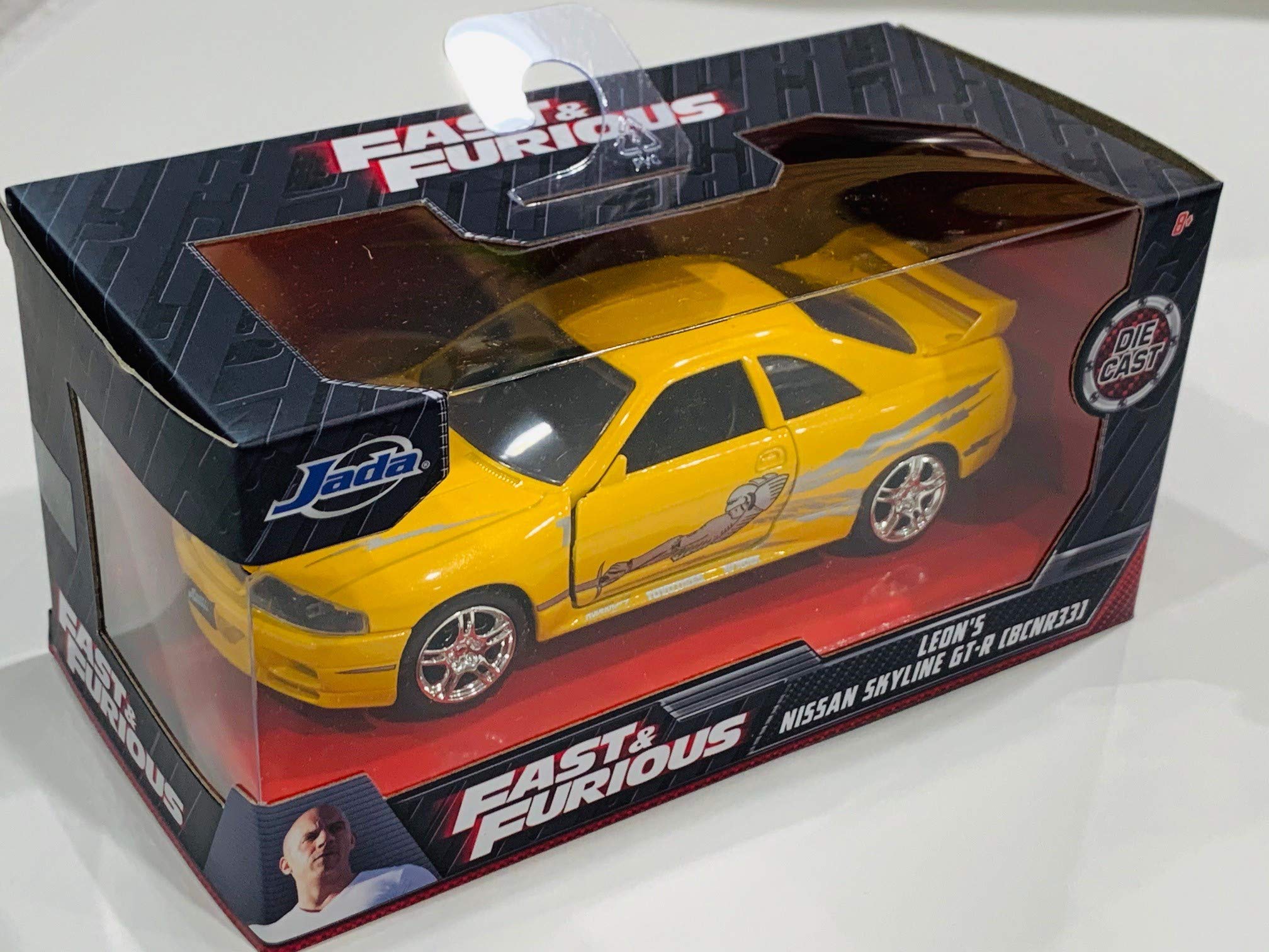 Jada Fast&Furious Leon's Niss Skyline GT-R [BCNR33] Yellow 1:32 Scale Diecast