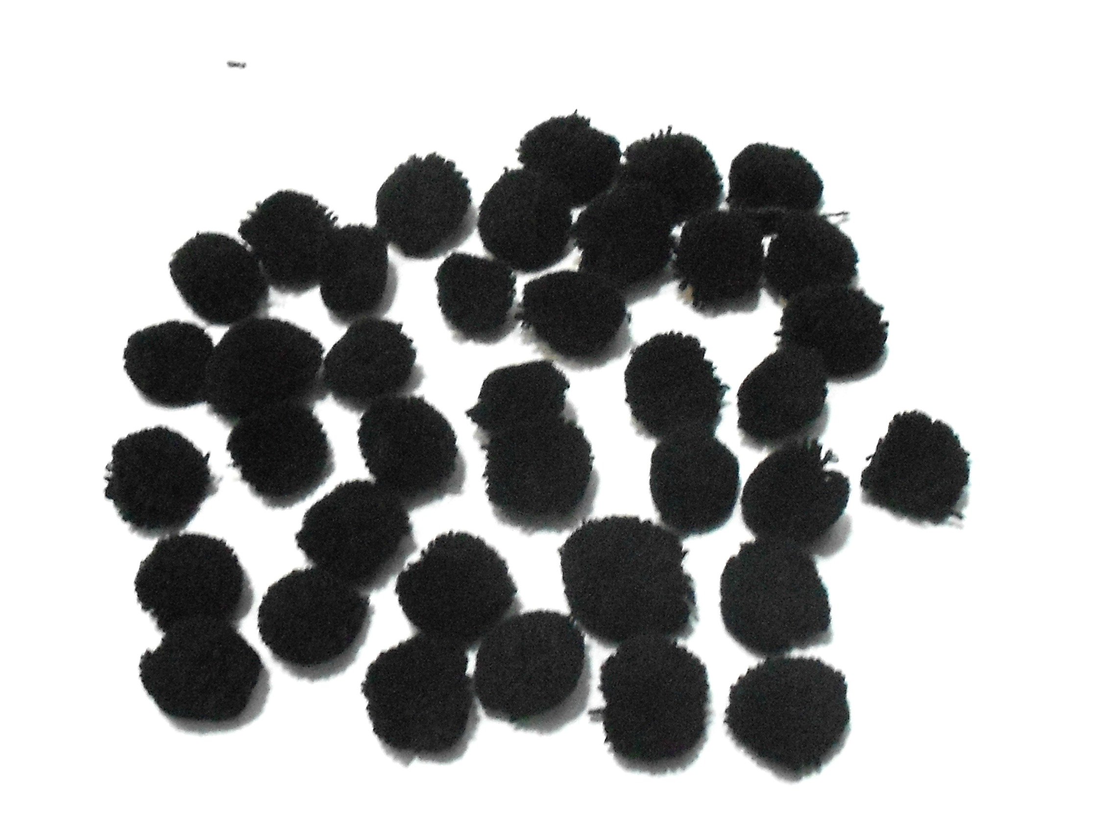 Goelx Pom Pom Balls for Crafts, Decorations, Jewellery Making, Accessories, Bags - Pack of 100 - Yellow