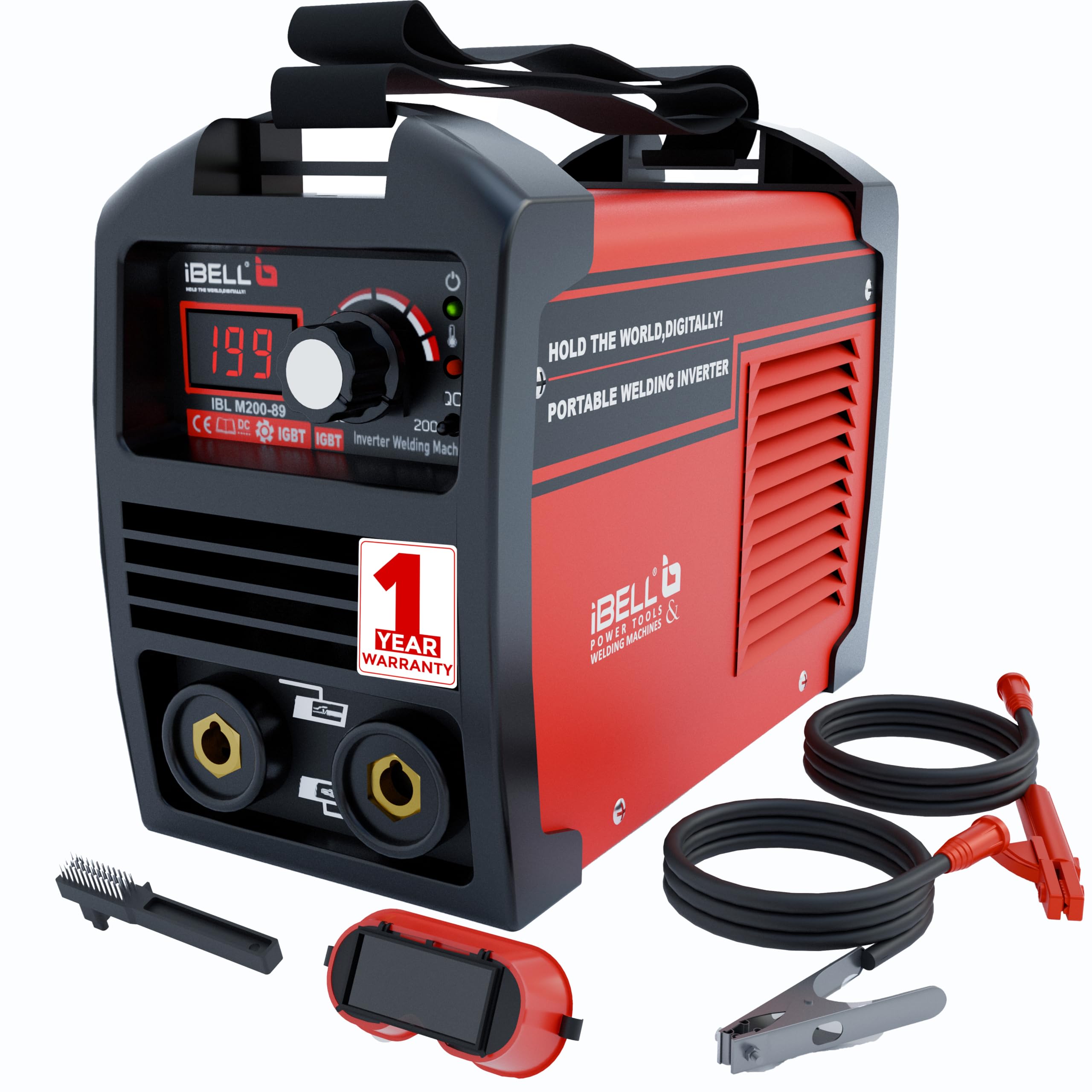 iBELL 200-89 Inverter ARC Compact Welding Machine (IGBT) 200A with Hot Start and Anti-Stick Functions