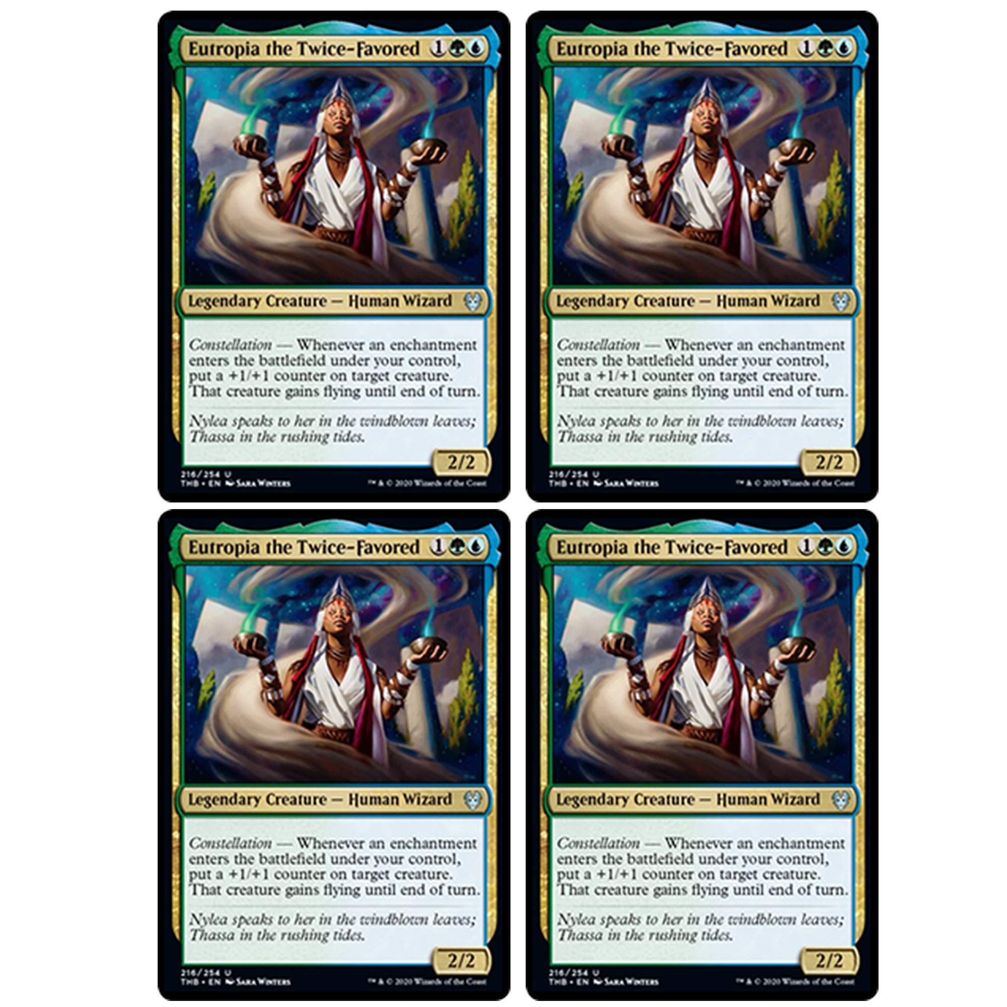 Sammelkartenspiele Tcgs Theros Beyond Death Mtg Foil Eutropia The Twice Favored X4 Magic Uncommon Cotrans Re