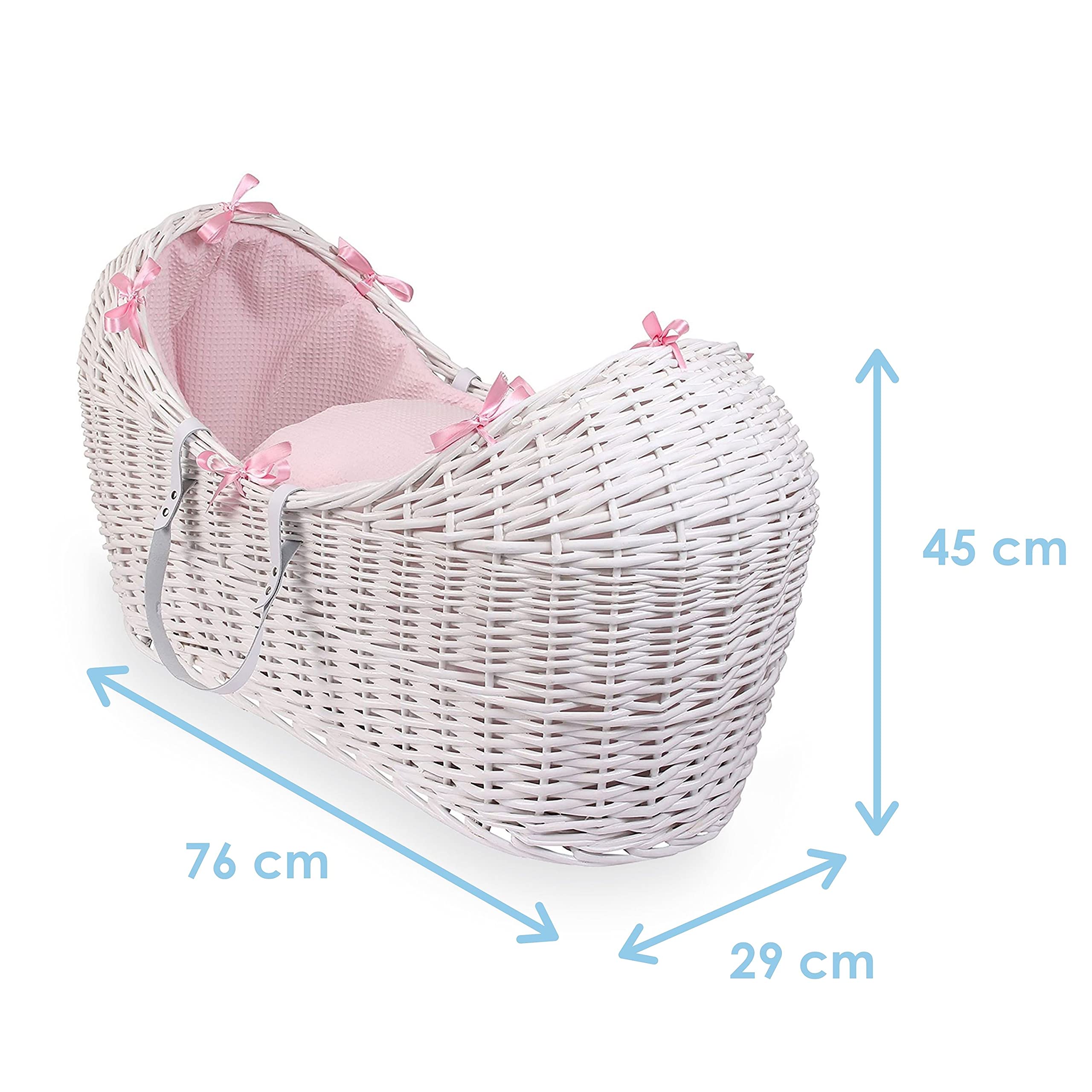 Waffle blanco mimbre Noah Pod – Rosa