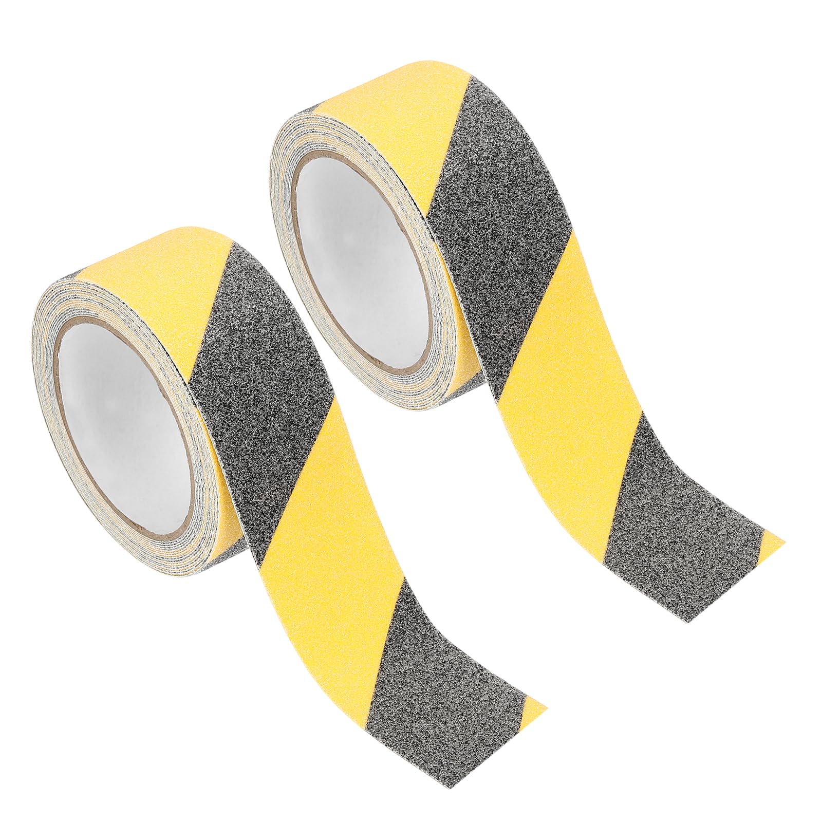 PATIKIL 2Pcs Frosted Non-slip Tape - 5m x 5cm, Heavy Duty Anti Slip Grip Safety Non Skid Tread Stair Cases Tape High Adhesion & Waterproof, Suit for - Outdoor/Stairs, Yellow Black