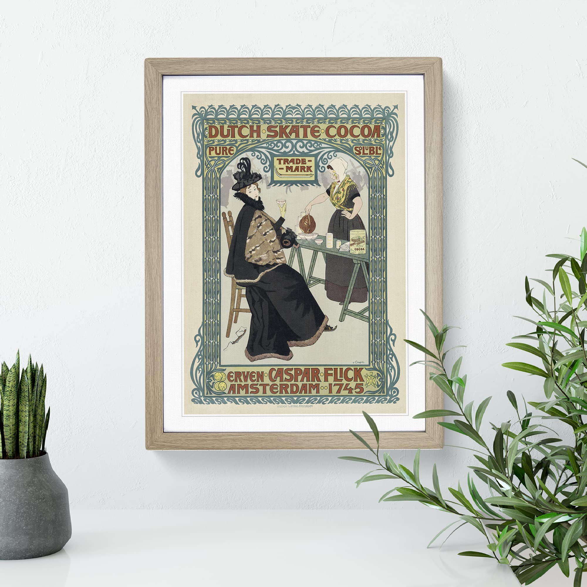 Dutch Skate Coco By Caspel Advertisement Vintage Framed Wall Art Print - Image 3