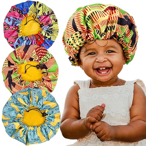 Gorro de satén para niño gorro para dormir ajustable gorro para dormir de seda suave para adolescentes niños diseño doble reversible A-hc-3,