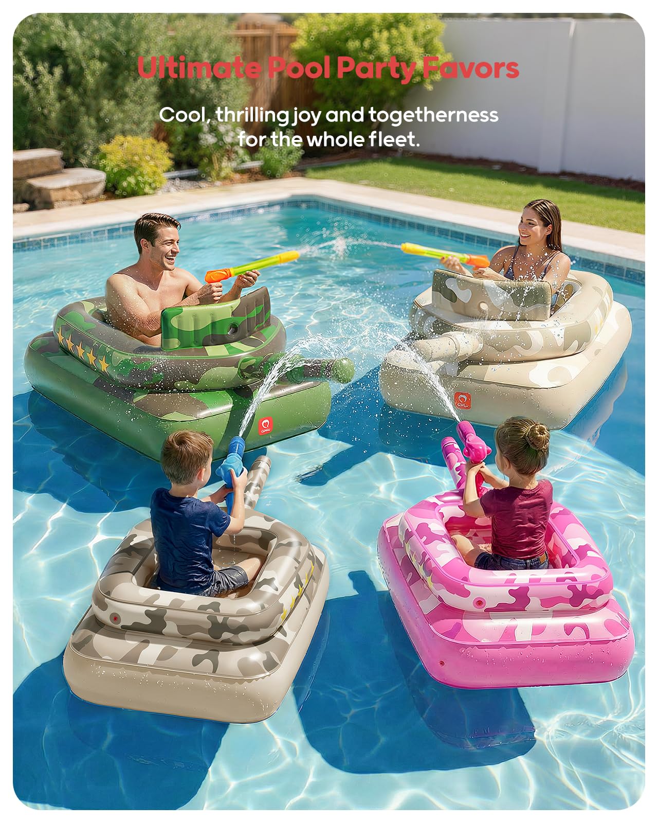 QPAU Galleggiante per piscina piccolo (rosa)
