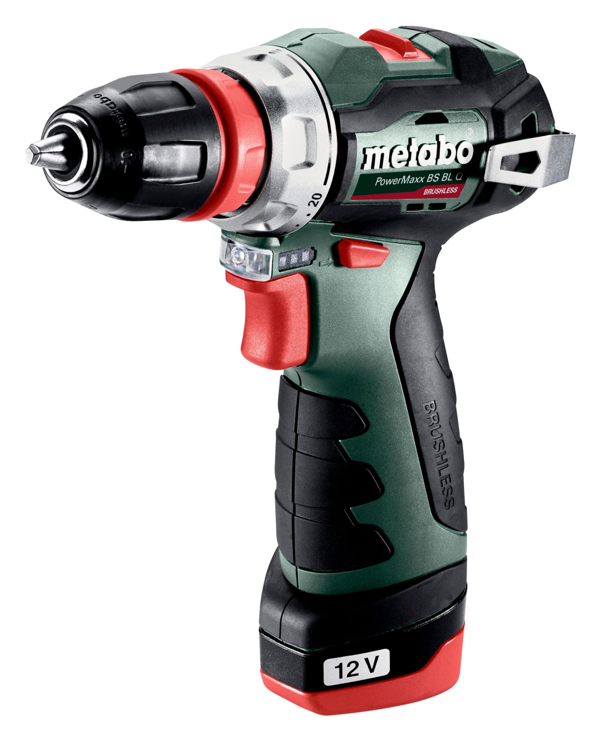 metabo PowerMaxx BS BL Q 601749500 akumulatorowa wiertarko-wkrętarka 12 V 2 Ah Li-ION + 2 baterie