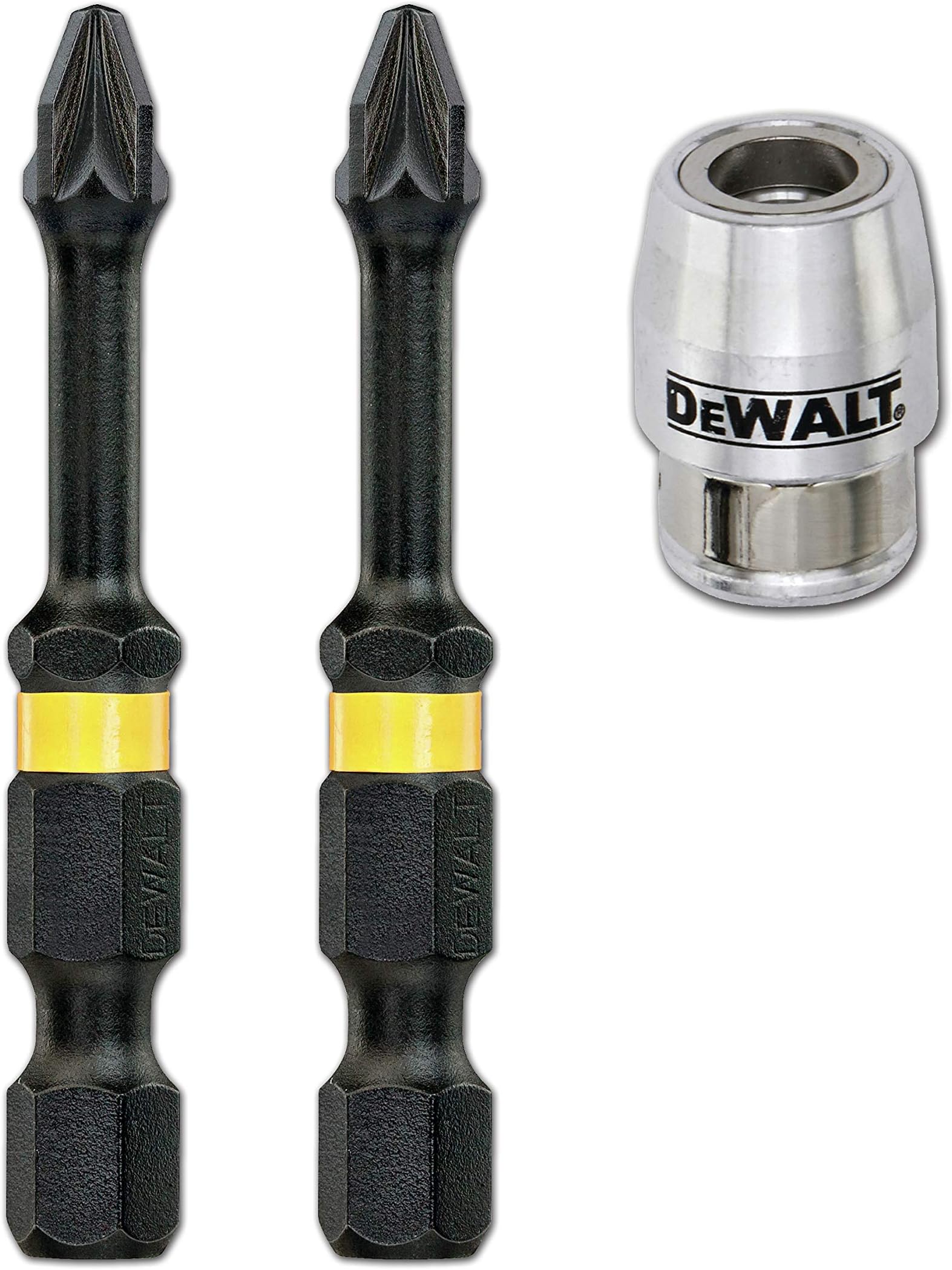 DEWALT DEWDT70535T Impact Torsion 2 x PZ2 57mm and Magnetic Screwlock Sleeve,3 count (Pack of 1)