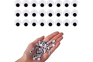 BEADNOVA Black Woobly Wiggle Googly Eyes with Self Adhesive Sticker