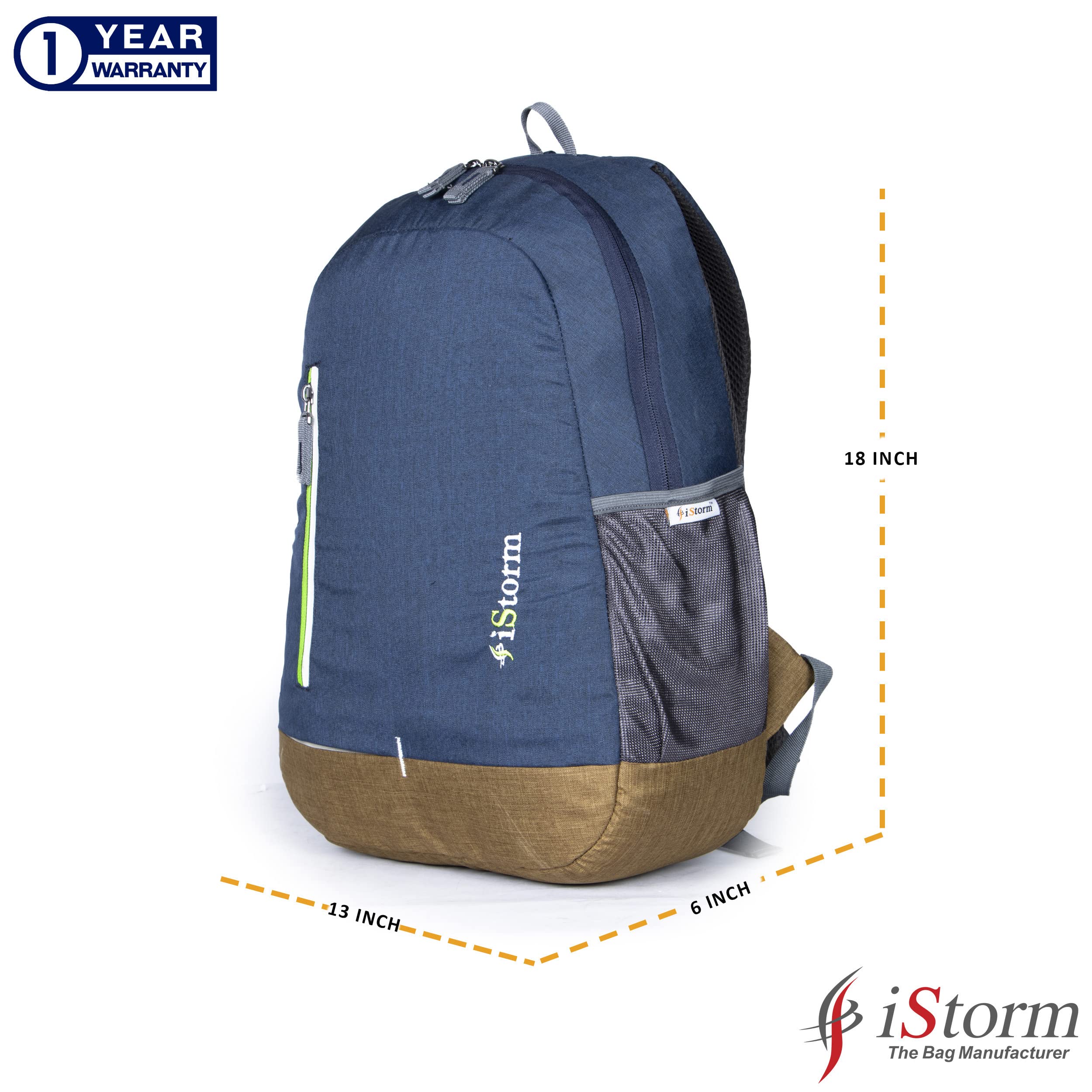 Outrider Movement Laptop Backpack (Navy Blue & Khaki) 1