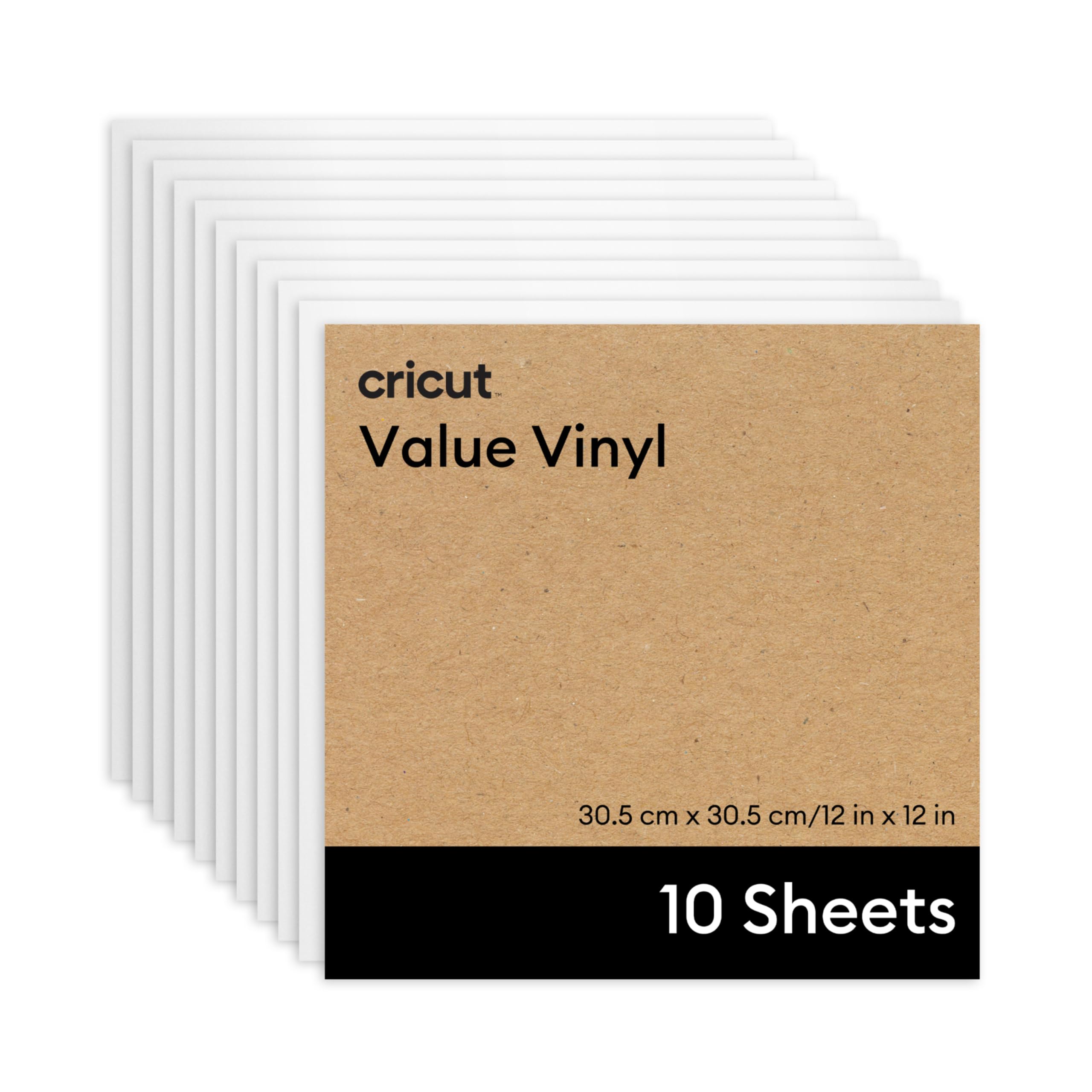 Cricut® Value Permanent Vinyl, White - 12 in x 12 in (10 ct)