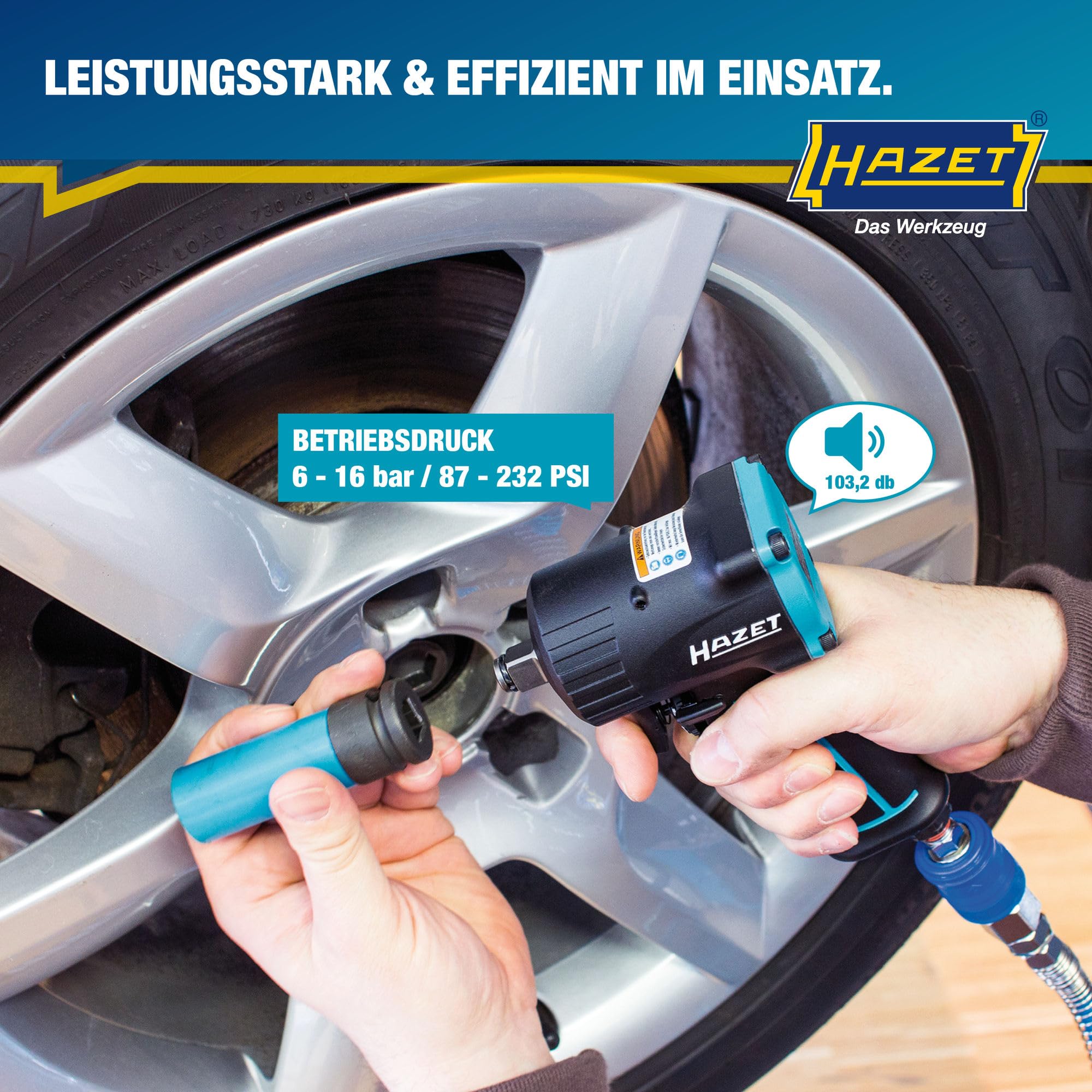 HAZET/ハゼット 9012M エアインパクトレンチ 中古品 12.7㎜ 678N・M