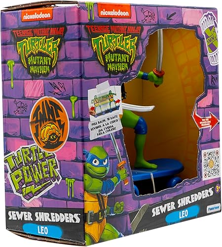 Miniatura 7 de Teenage Mutant Ninja Turtles Trituradoras de Alcantarilla Leonardo de 5", Edición de Película, Edades 3+, Conjuntos de Juego de Figuras de Juguete