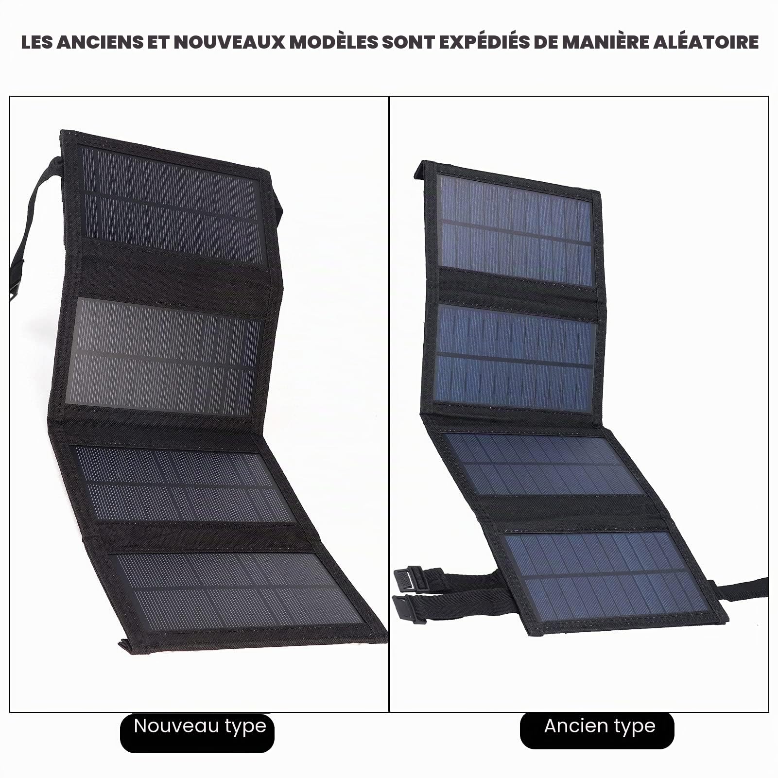 Tyenaza Panneau solaire USB de 20 W, chargeur de cellules solaires polycristallines portables pliables résistant à l'eau, pour randonnée, camping, trekking, téléphones, appareils photo, ventilateurs