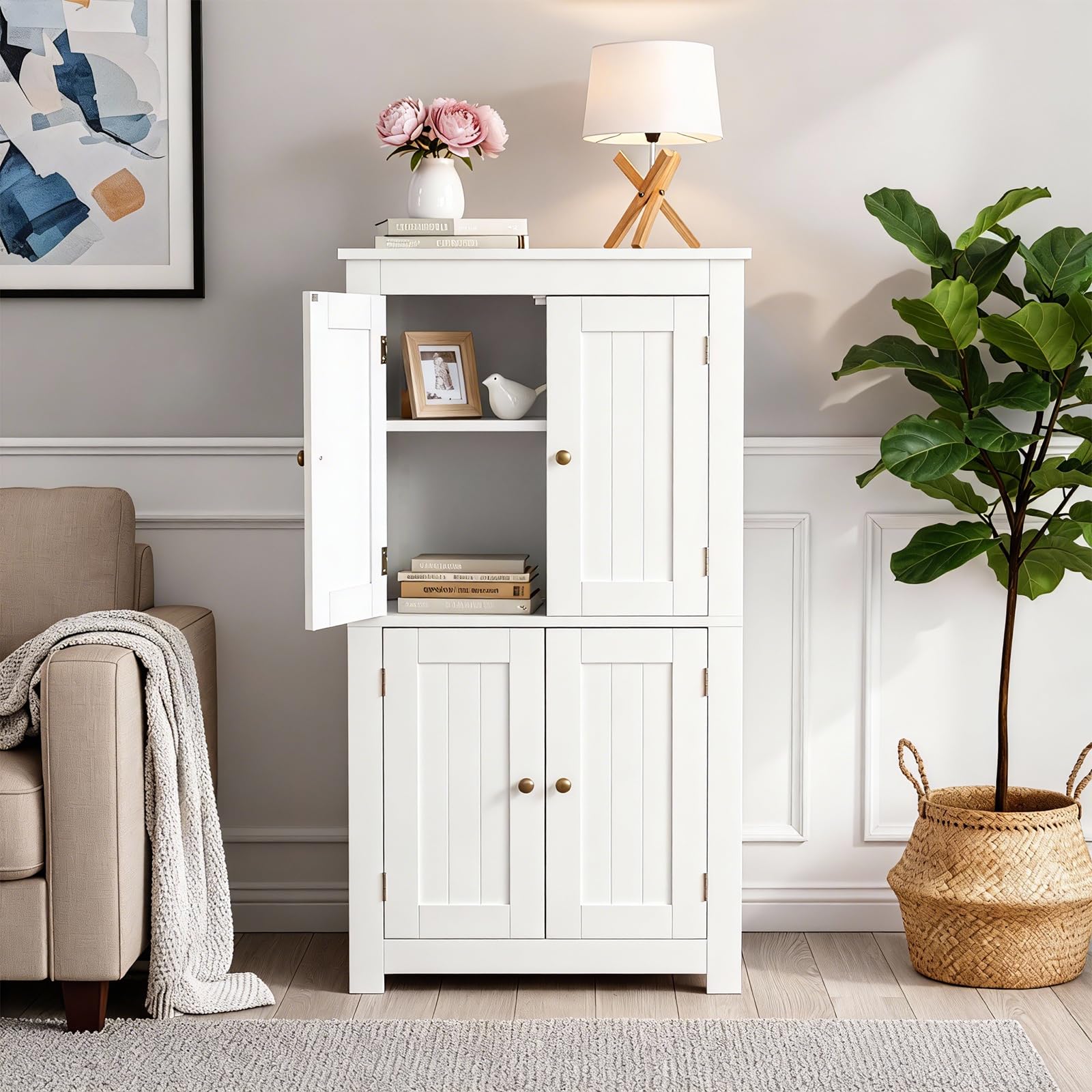 LEADZM Badezimmerschrank Badschrank Beistellschrank Bodenstehender