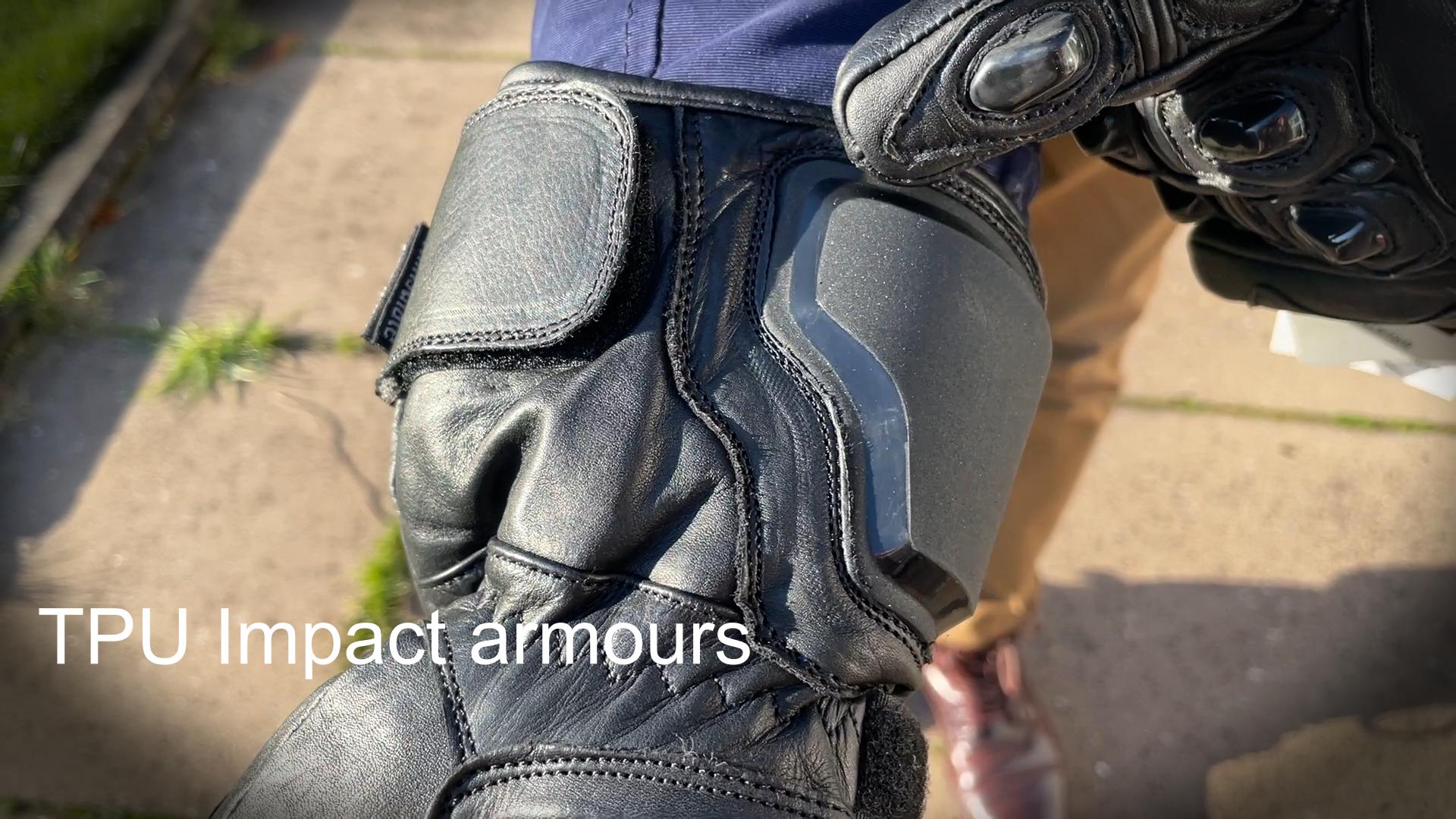 GEARX Torque Gants Moto Hiver Cuir Imperméable – 4 Protections Carbone – Gants Thermiques Et Blindés Pour Route Et Trail