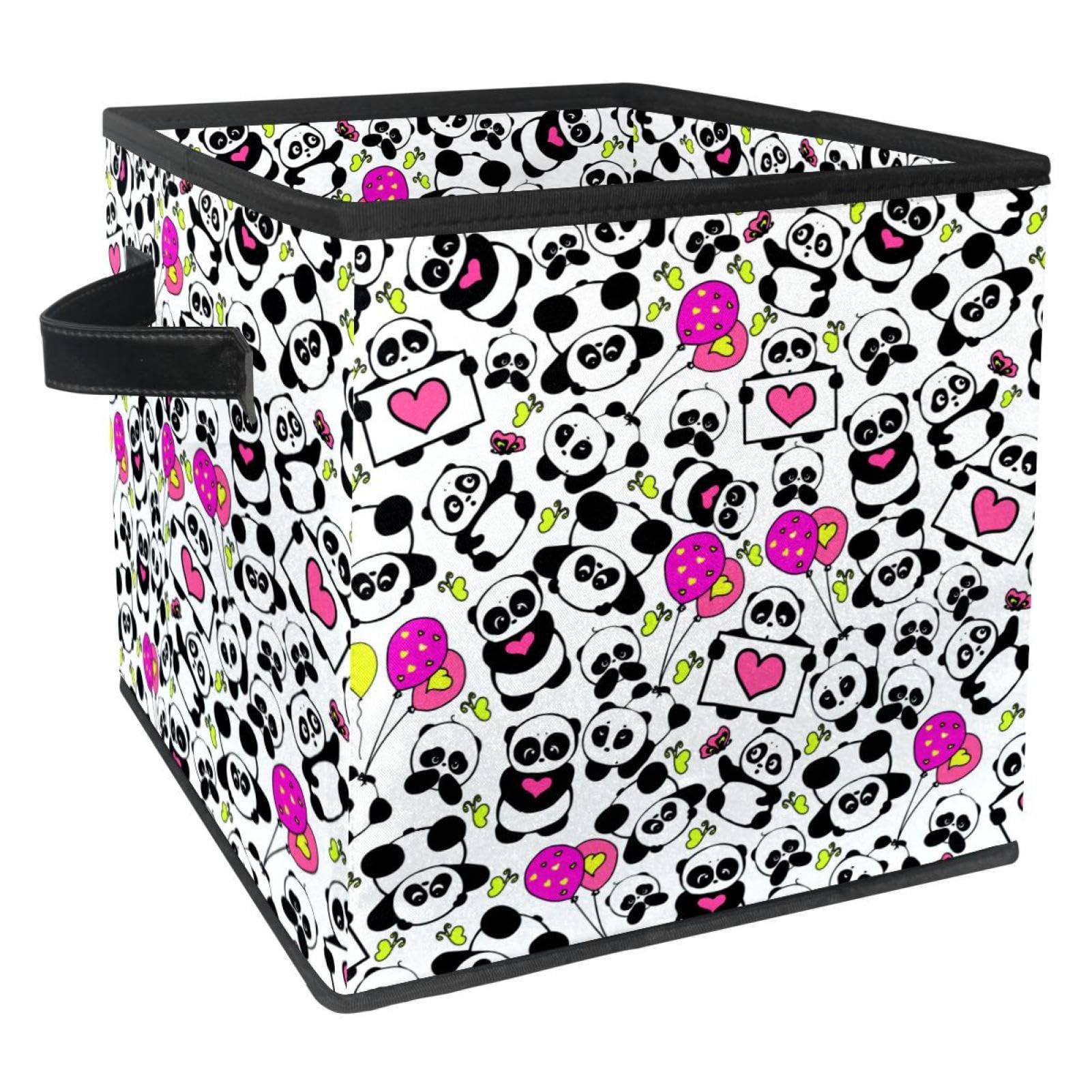 Boîte en tissu pliable panda mignon organisateur de maison placard