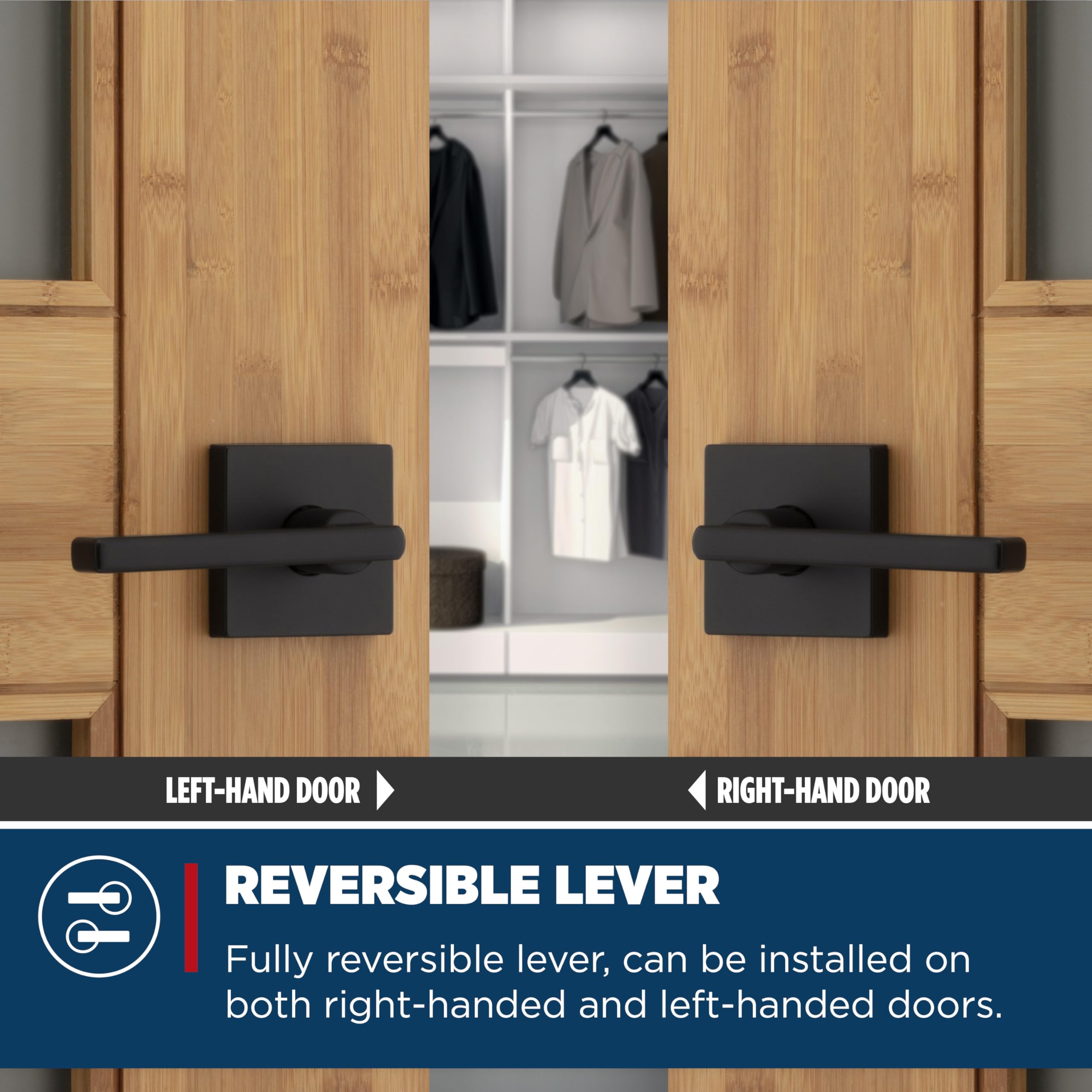 Modern Halifax Passage Door Leverset - Matte Black - Amazon.com