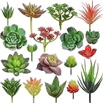 CCINEE Artificial Succulent Plant,16pcs Large Faux Flocked Succulent Decor for Floral Wall Garden Arrangement Home Office Decoration,Unpotted